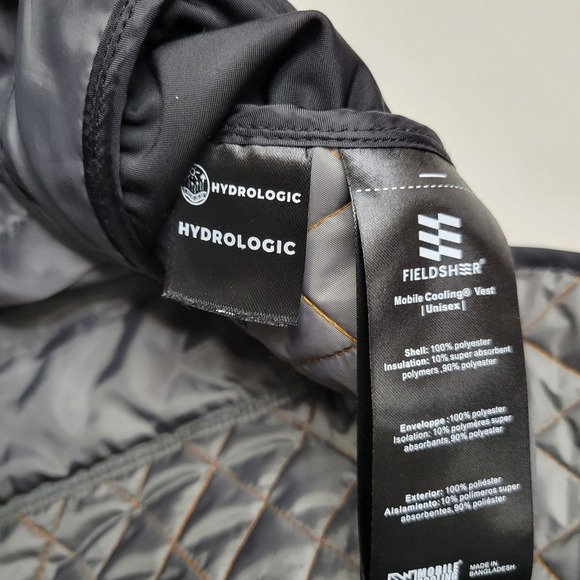 Fieldsheer Mobile Cooling Vest Unisex LG Quilted Tan Black Vest - Picture 4 of 6